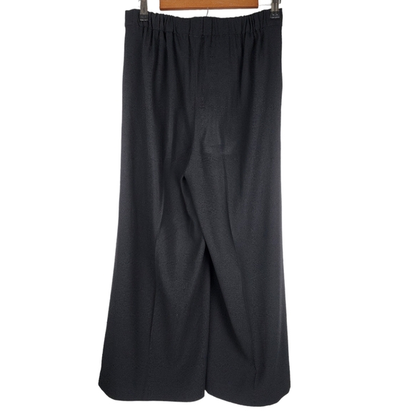 Aritzia Babaton Wide Leg Pleated Crepe Trousers Black 6 - Picture 4 of 13